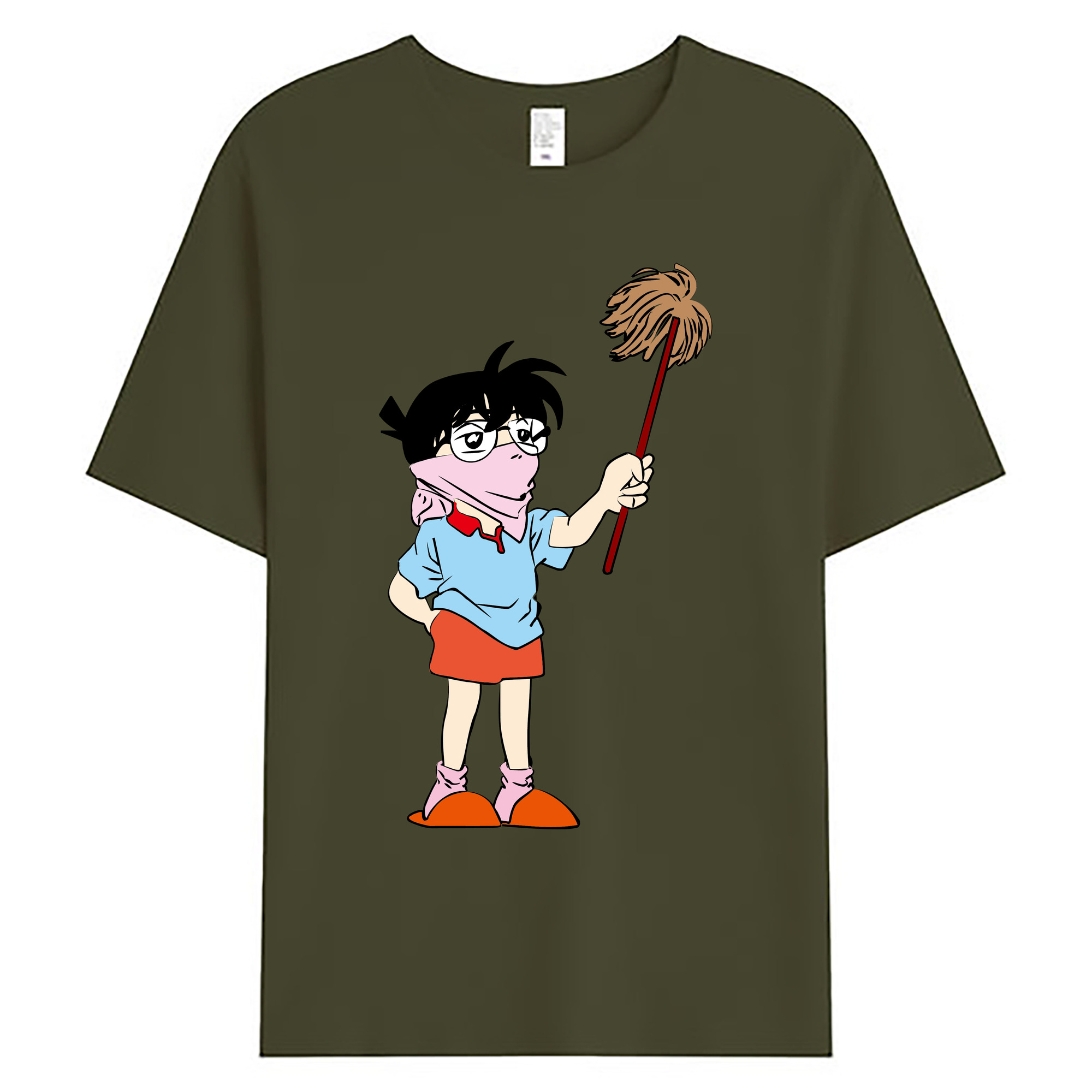 （画像用） 名探偵コナン 江戸川 コナン Detective Conan Conan Edogawa 綿100％ メンズ半袖Tシャツ｜肌触りやわらか＆通気性